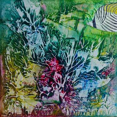 Le Jardin de corail 2, peinture de Patrick Letor &agrave; La Frette sur Seine 95