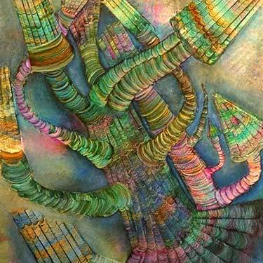 Jardin rupestre, peinture de Patrick Letor &agrave; La Frette sur Seine 95